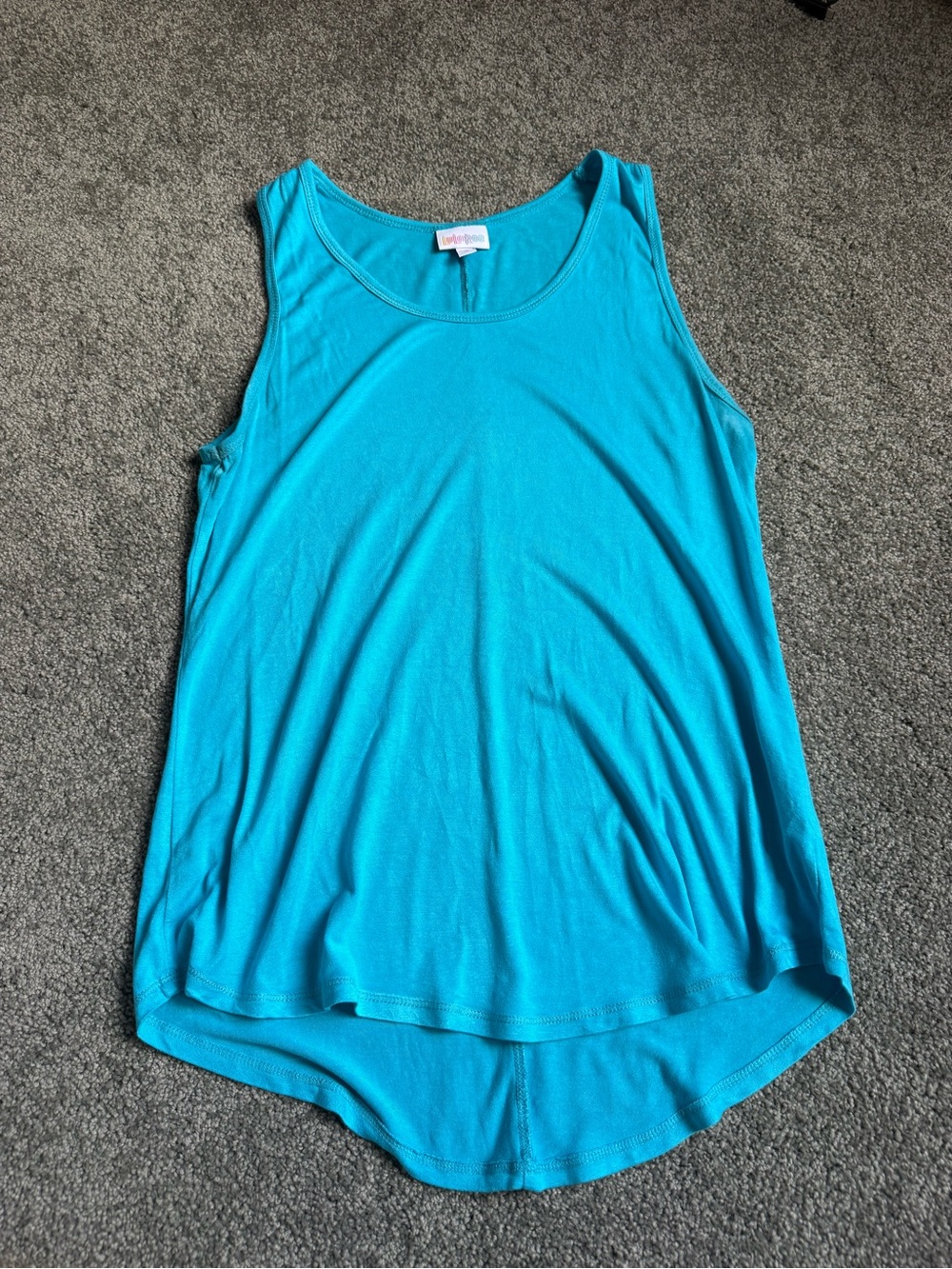 Solid Blue Lularoe Tank Top